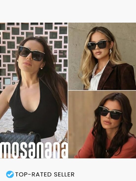 Square Trendy Polarized Oversized Sunglasses UV400 Protection Unisex